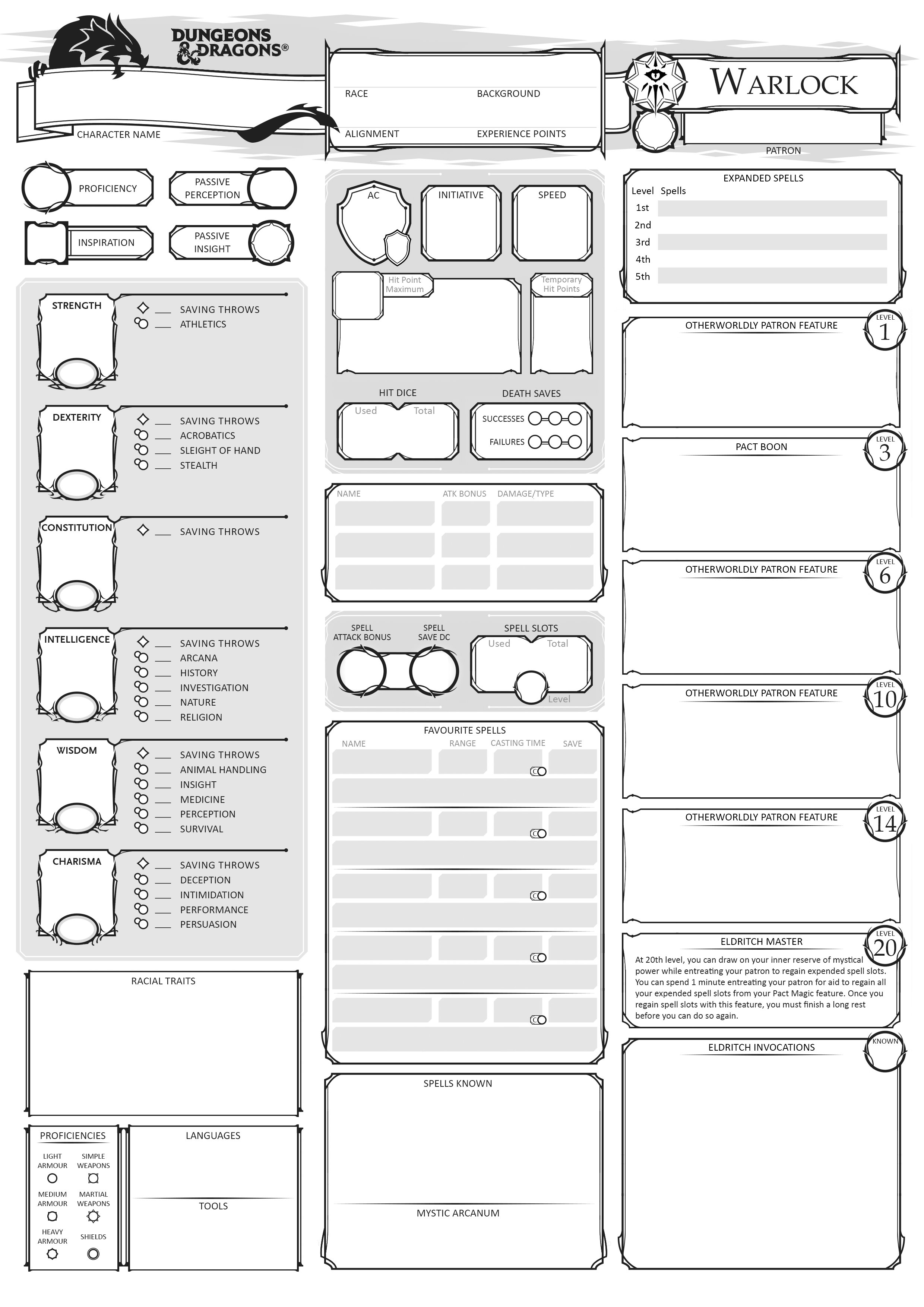 Dn And D E Character Sheet Images And Photos Finder